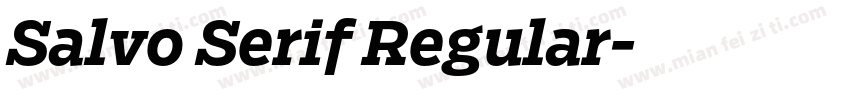 Salvo Serif Regular字体转换
